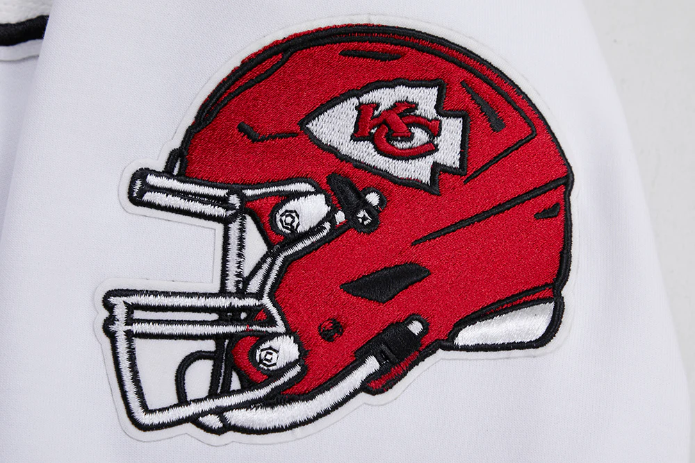NFL KANSAS CITY CHIEFS CLASSIC CHENILLE MEN'S PULLOVER HOODIE (WHITE) - Image 5