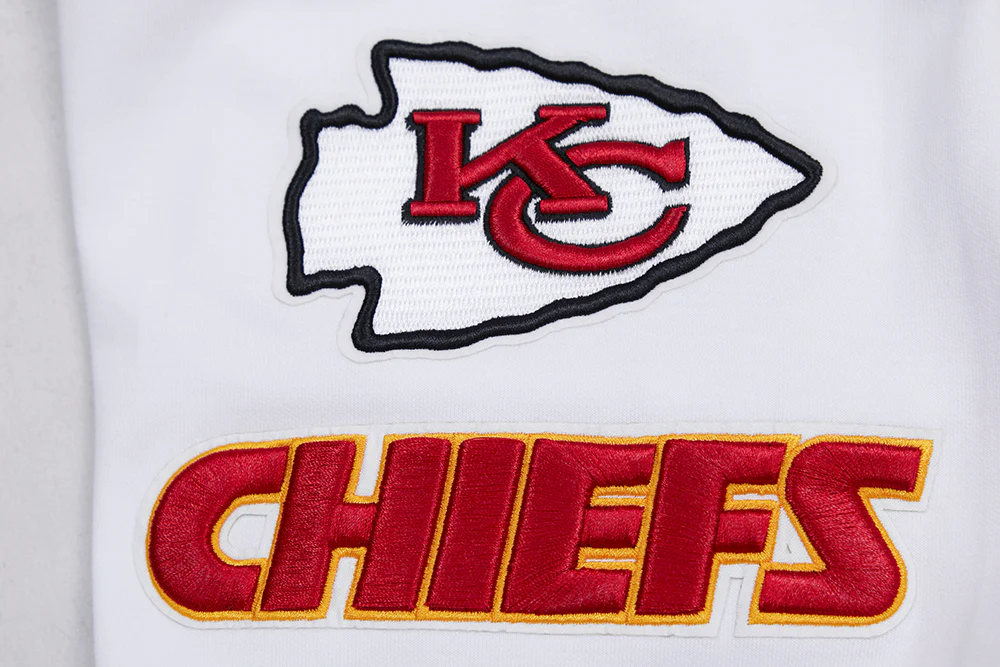 NFL KANSAS CITY CHIEFS CLASSIC CHENILLE MEN'S PULLOVER HOODIE (WHITE) - Image 6