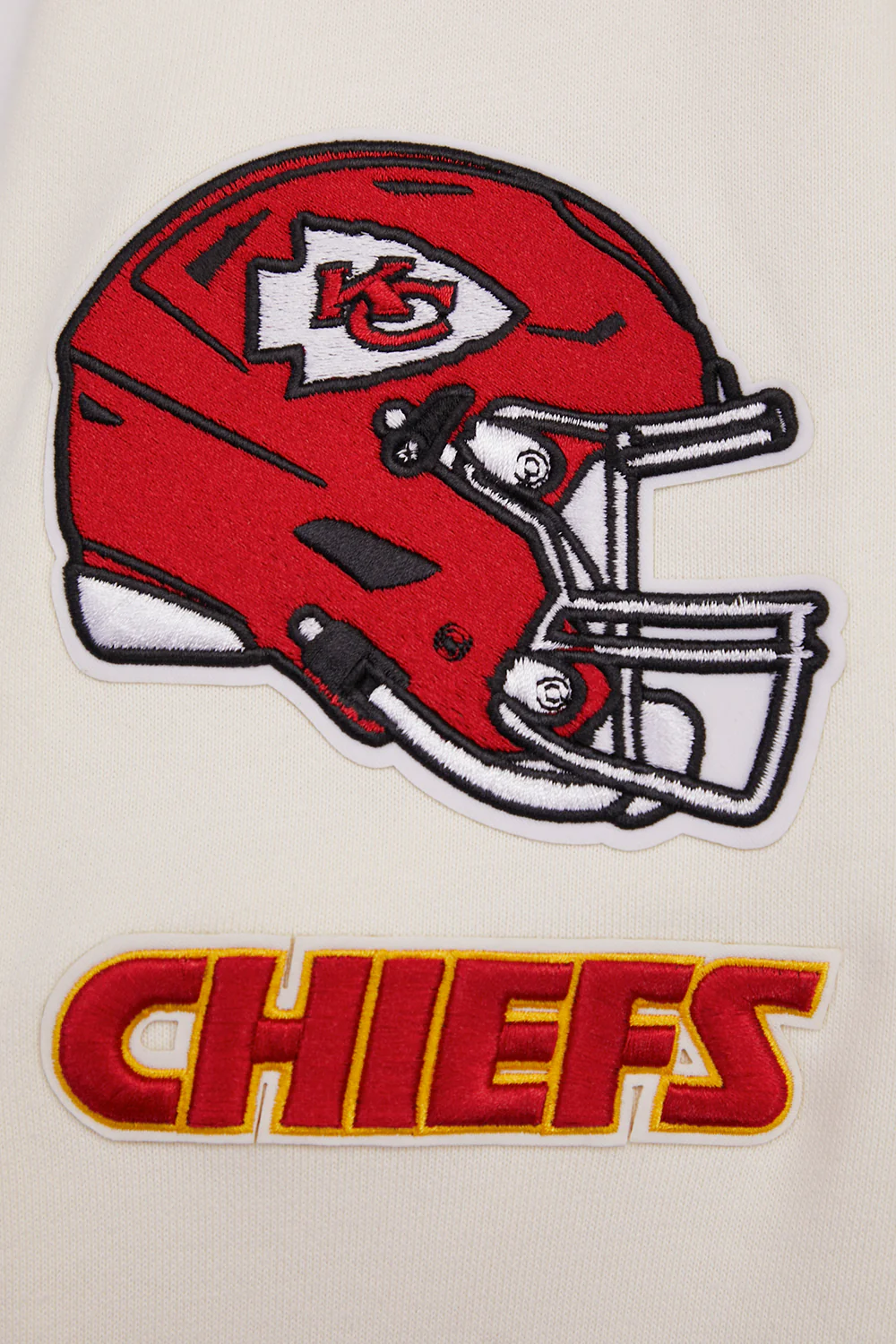 NFL KANSAS CITY CHIEFS RETRO CLASSIC MEN'S RIB PULLOVER HOODIE (EGGSHELL/ RED) - Image 8