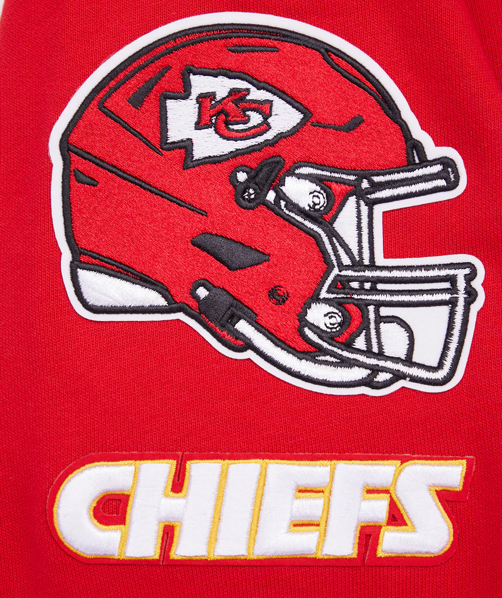 NFL KANSAS CITY CHIEFS RETRO CLASSIC MEN'S RIB PULLOVER HOODIE (RED/BLACK) - Image 8