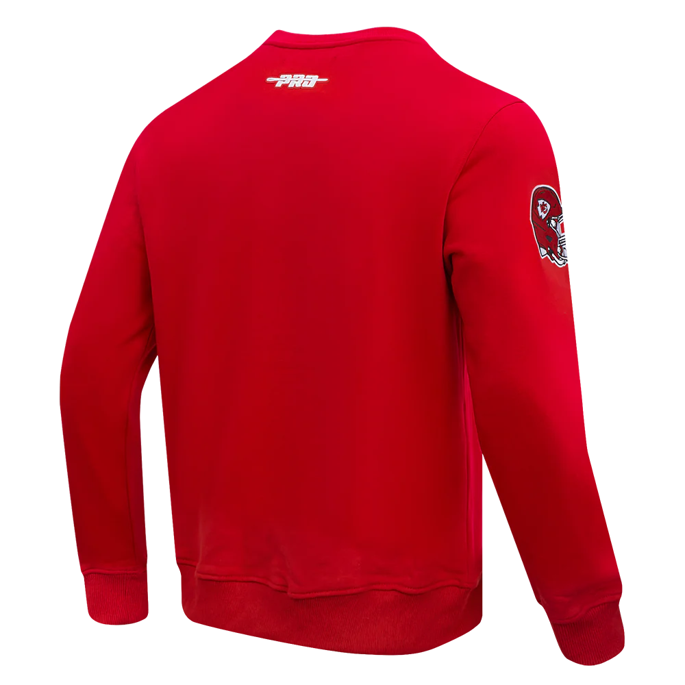 NFL KANSAS CITY CHIEFS OLD ENGLISH MEN'S CREWNECK (RED) - Image 4