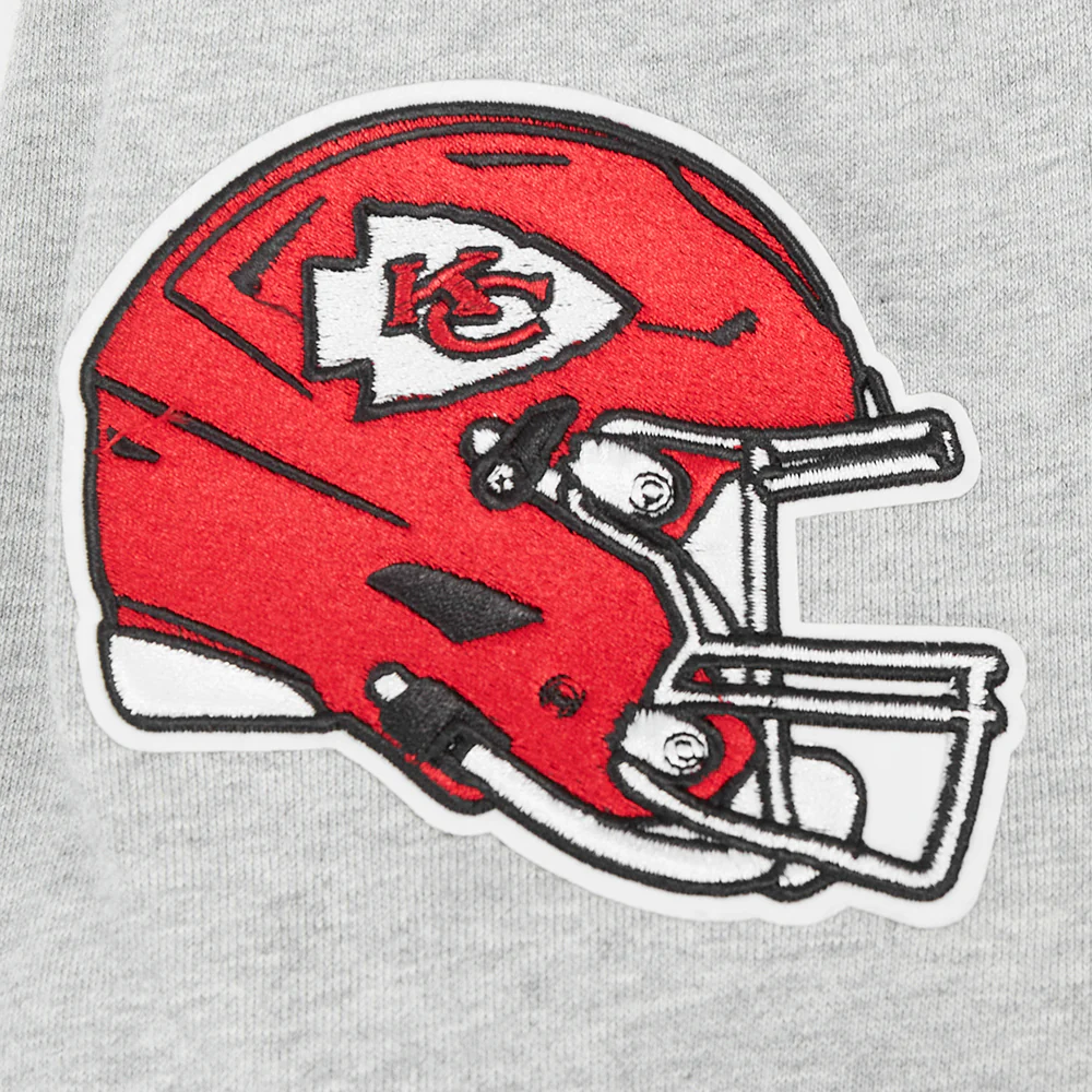 NFL KANSAS CITY CHIEFS OLD ENGLISH MEN'S PULLOVER HOODIE (HEATHER GREY) - Image 8