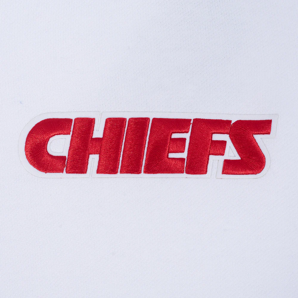 NFL KANSAS CITY CHIEFS WINGSPAN MEN'S DROP SHOULDER FLC PO HOODIE (WHITE) - Image 5