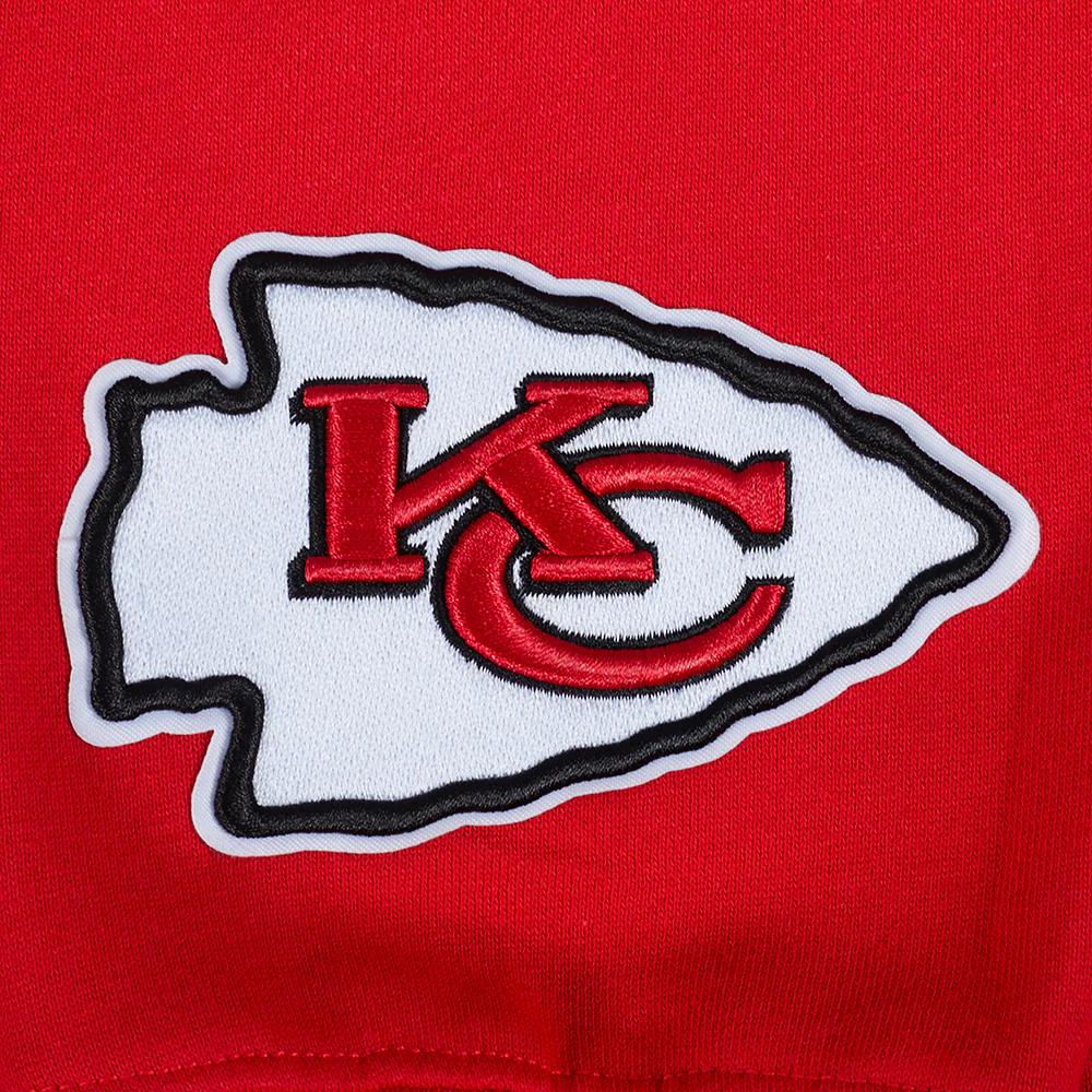 NFL KANSAS CITY CHIEFS WINGSPAN MEN'S DROP SHOULDER FLEECE CREWNECK (RED) - Image 8