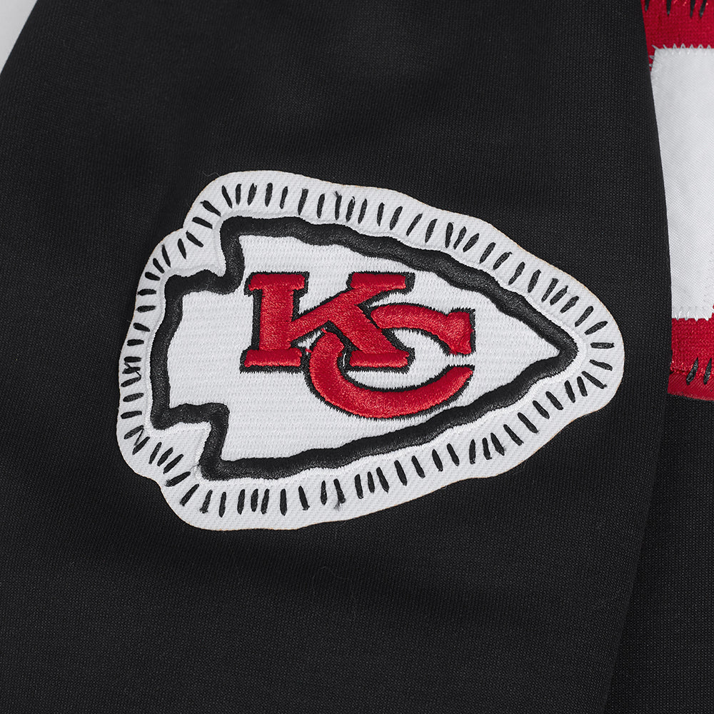 NFL KANSAS CITY CHIEFS DIY PICK STITCH MEN'S DOUBLE KNIT PULLOVER HOODIE (BLACK) - Image 6
