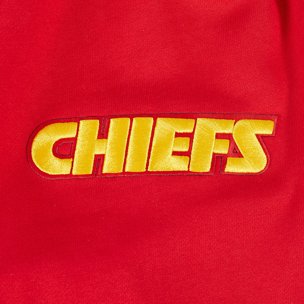 NFL KANSAS CITY CHIEFS SUGAR SKULL MEN'S FLEECE PULLOVER HOODIE (RED) - Image 5