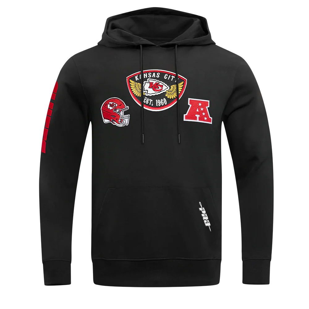 NFL KANSAS CITY CHIEFS BORN FOR SPORT MEN'S FLC PO HOODIE (BLACK) - Image 3