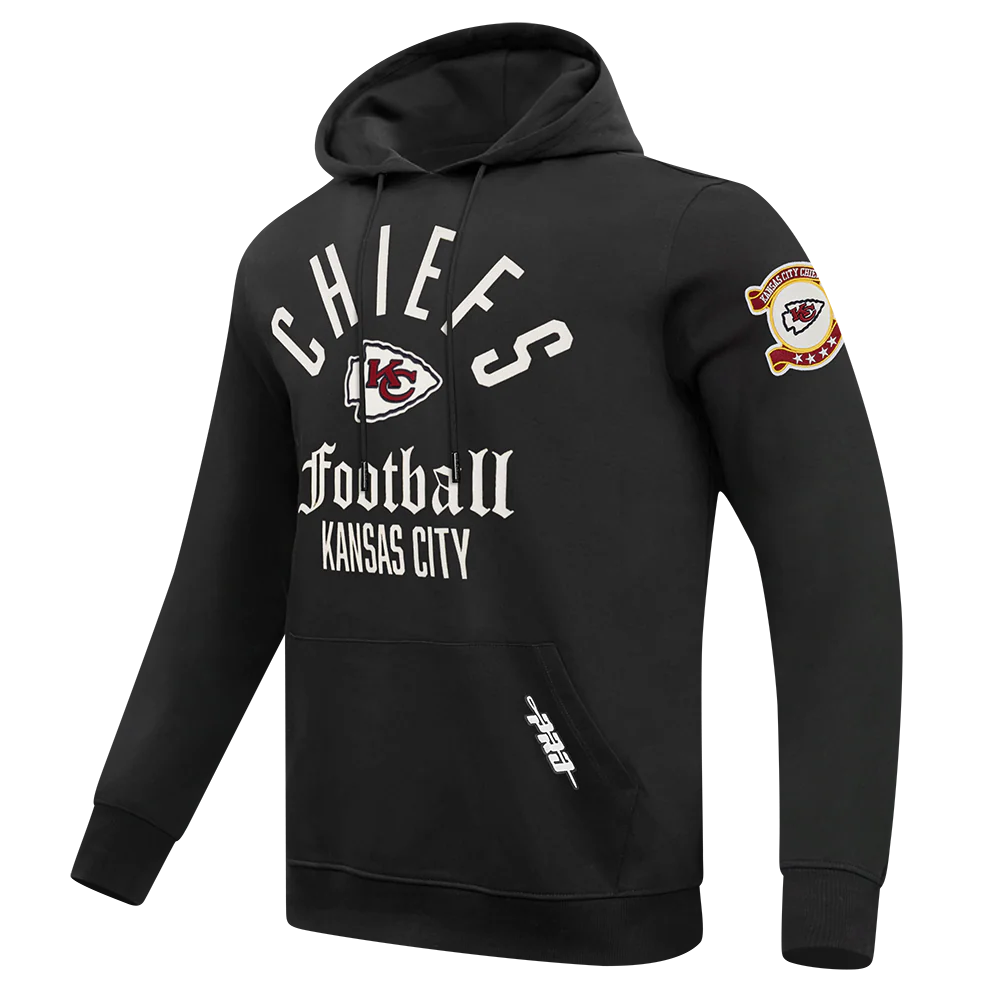 NFL KANSAS CITY CHIEFS MODERN ORIGINALS MEN'S FLC PO HOODIE (BLACK) - Image 5
