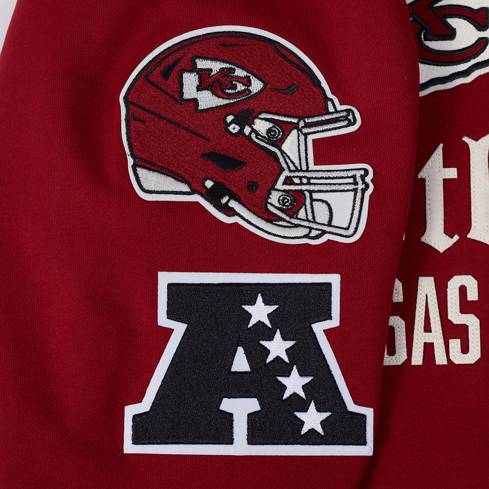 NFL KANSAS CITY CHIEFS MODERN ORIGINALS MEN'S FLC PO HOODIE (CARDINAL RED) - Image 5