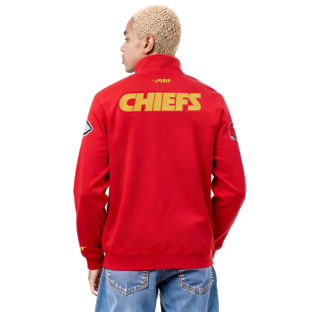 NFL KANSAS CITY CHIEFS CITY ARCH MEN'S FLC 1/4 ZIP (RED) - Image 2