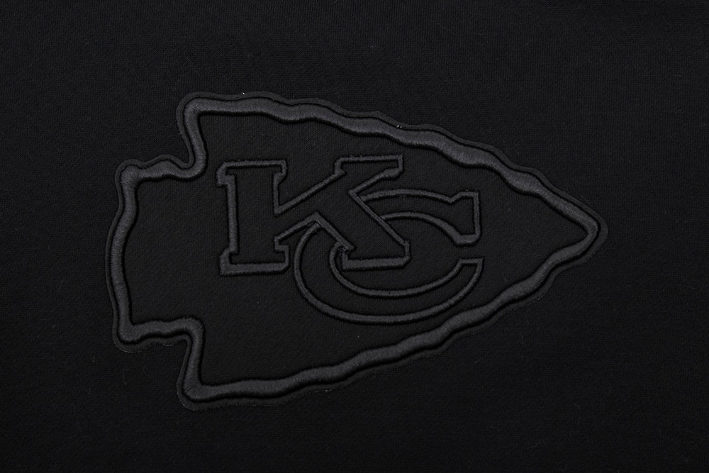 NFL KANSAS CITY CHIEFS NEUTRAL DROP SHOULDER FLEECE CREWNECK (BLACK) - Image 6