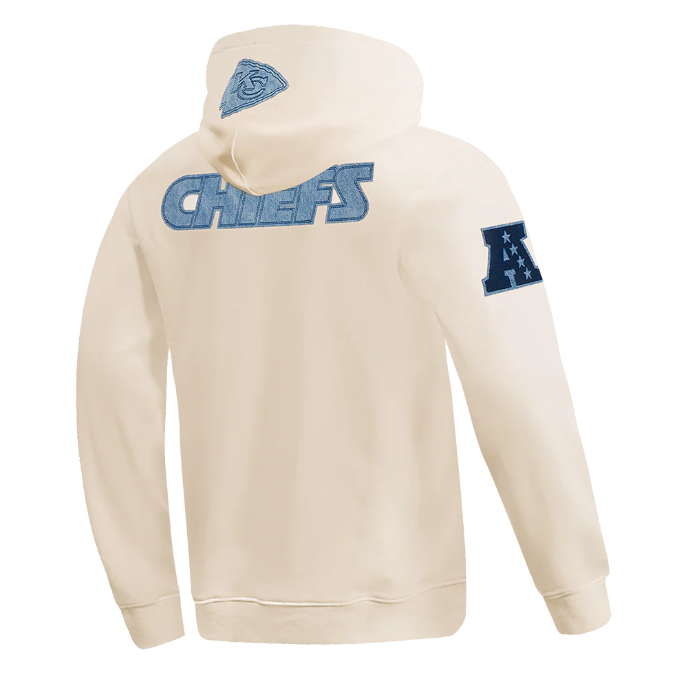 NFL KANSAS CITY CHIEFS VARSITY BLUES MEN'S PULLOVER HOODIE (LINEN) - Image 4