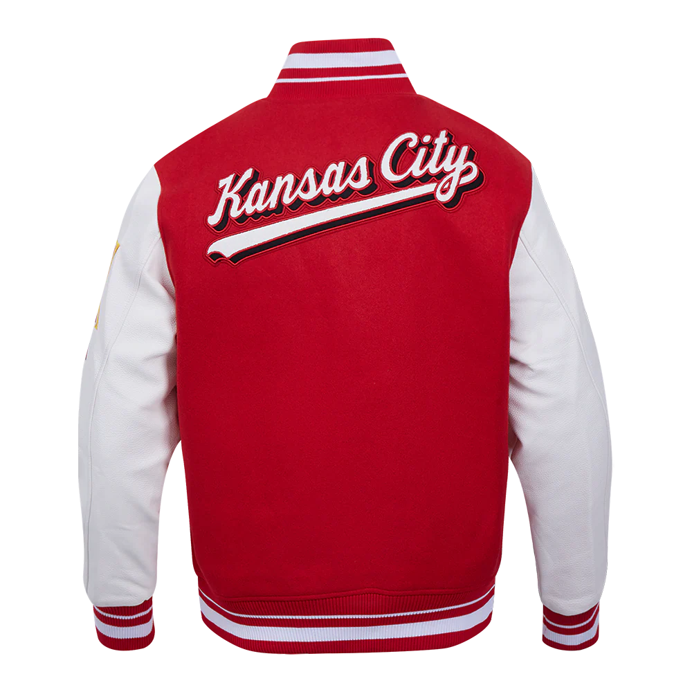 NFL KANSAS CITY CHIEFS SCRIPT TAIL MEN'S RIB WOOL VARSITY (RED/WHITE) - Image 3