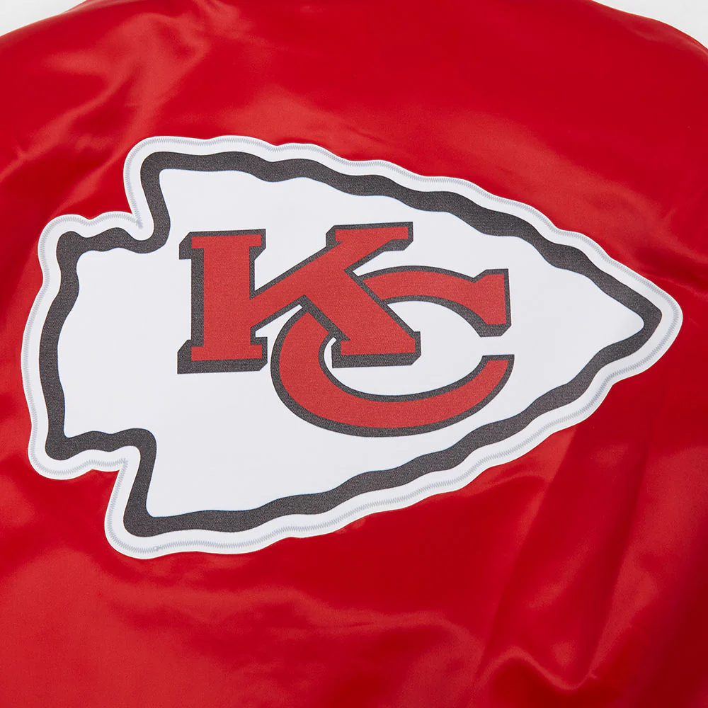 NFL KANSAS CITY CHIEFS SCRIPT TAIL MEN'S SATIN JACKET (RED) - Image 10