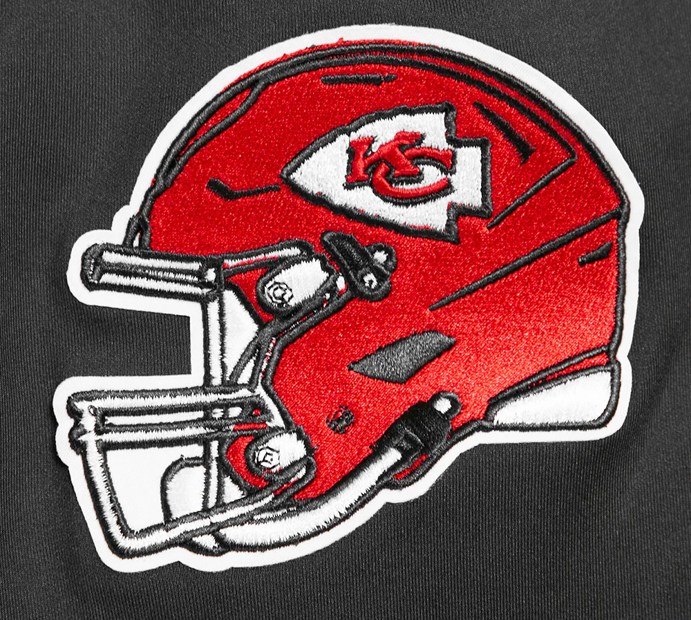 NFL KANSAS CITY CHIEFS CLASSIC MEN'S DOUBLE KNIT TRACK JACKET (BLACK) - Image 7