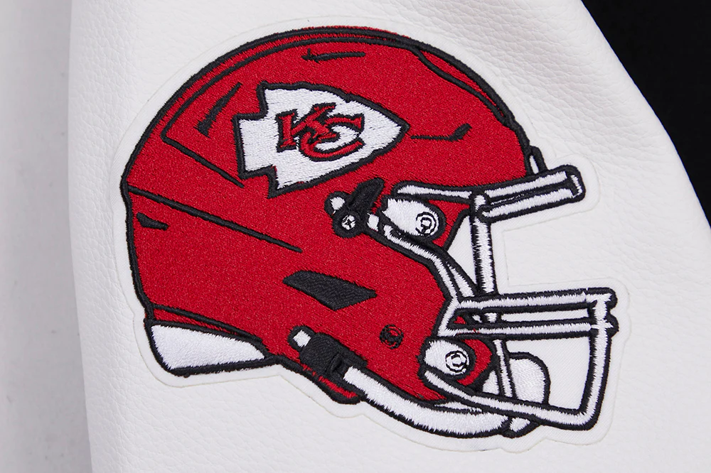 NFL KANSAS CITY CHIEFS CLASSIC WOOL MEN'S VARSITY JACKET (BLACK/WHITE) - Image 8
