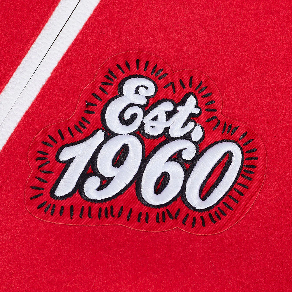 NFL KANSAS CITY CHIEFS DIY PICK STITCH MEN'S RIB WOOL VARSITY JACKET (RED/WHITE) - Image 7