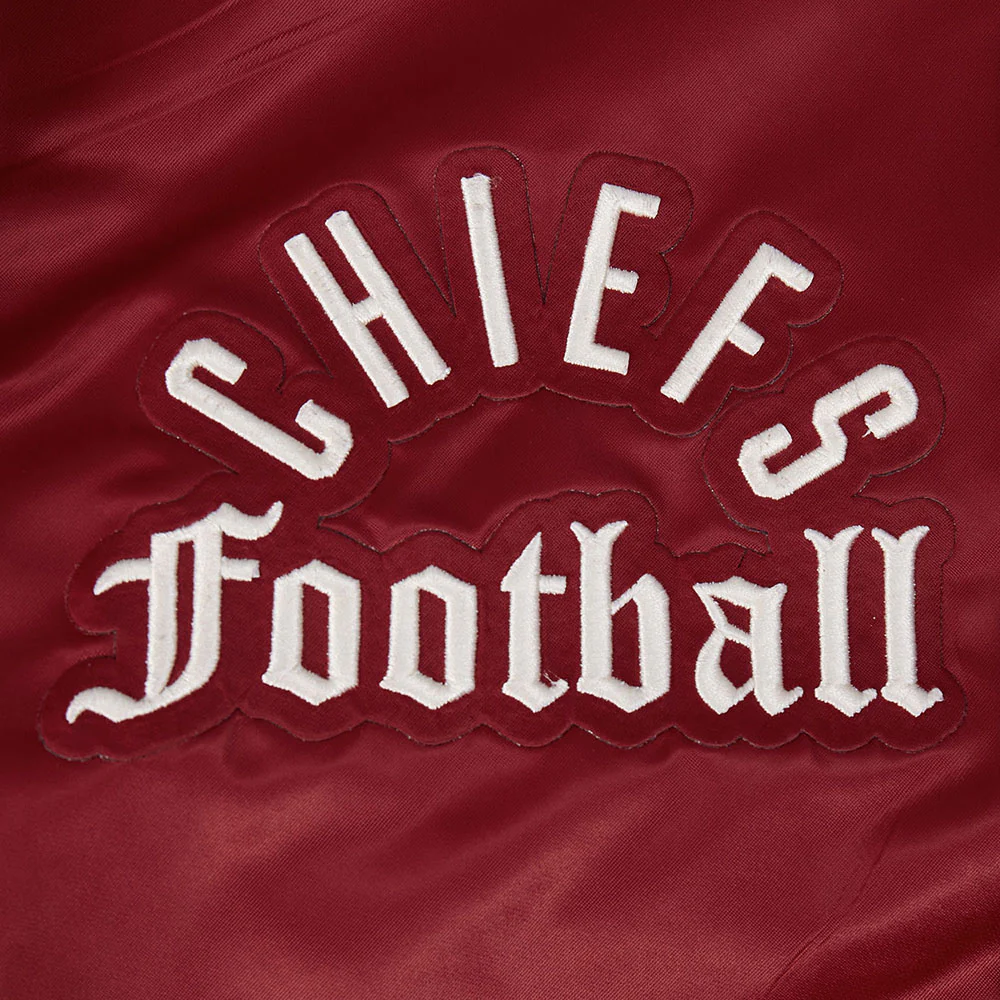 NFL KANSAS CITY CHIEFS MODERN ORIGINALS MEN'S SATIN JACKET (CARDINAL RED) - Image 10
