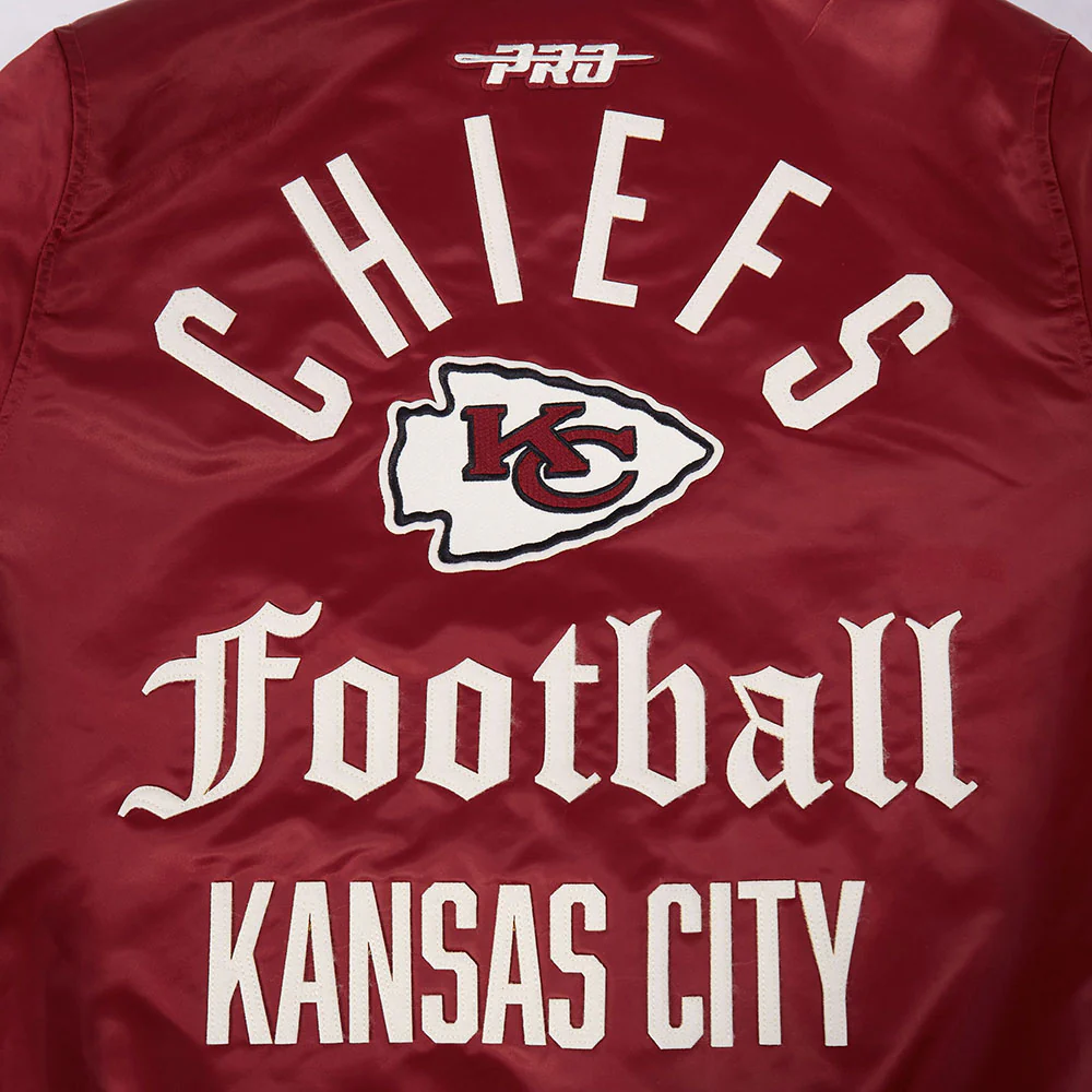 NFL KANSAS CITY CHIEFS MODERN ORIGINALS MEN'S SATIN JACKET (CARDINAL RED) - Image 11