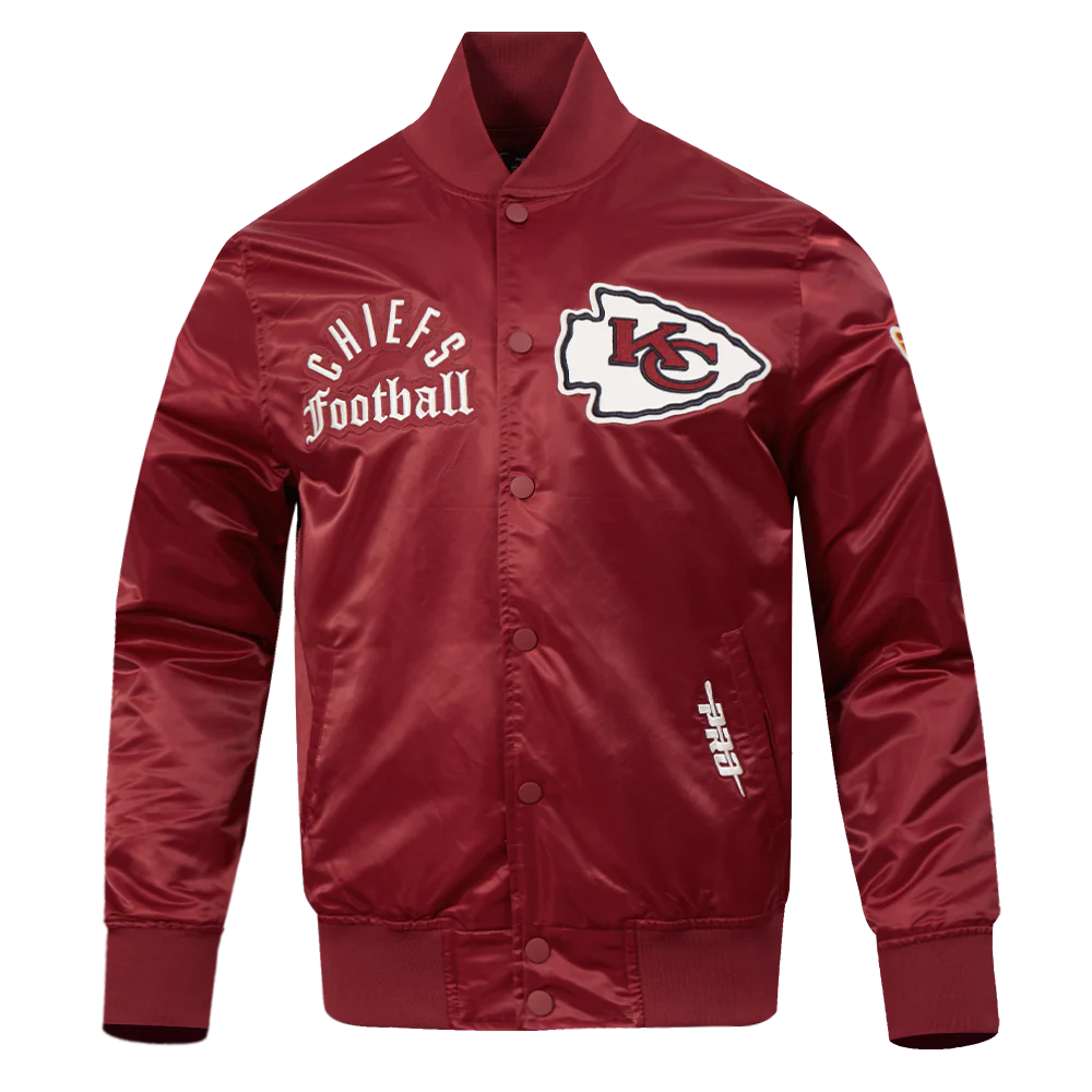 NFL KANSAS CITY CHIEFS MODERN ORIGINALS MEN'S SATIN JACKET (CARDINAL RED) - Image 3
