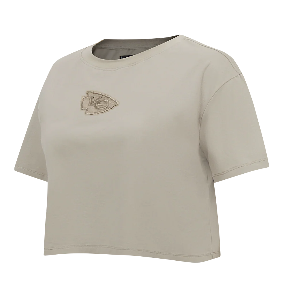 NFL KANSAS CITY CHIEFS WINGSPAN WOMEN'S SJ BOXY TEE (TAUPE) - Image 4