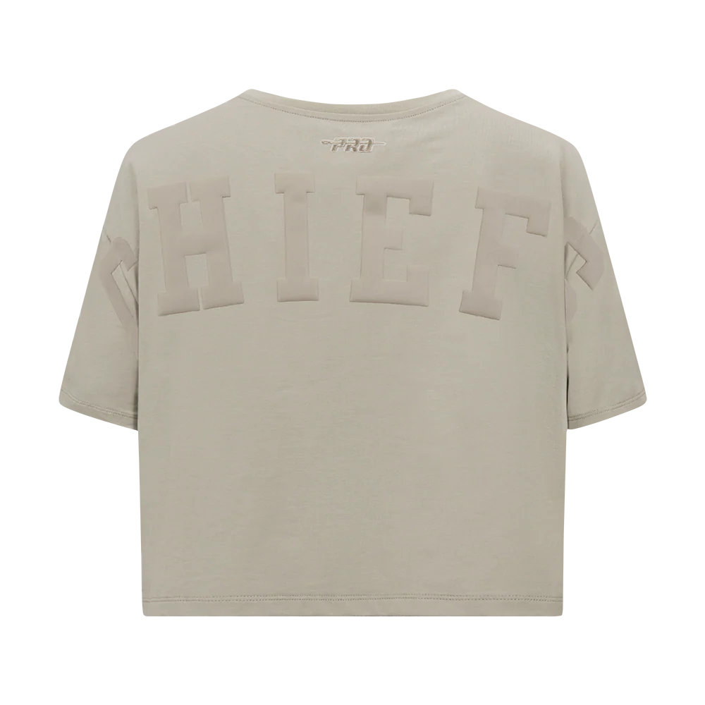 NFL KANSAS CITY CHIEFS WINGSPAN WOMEN'S SJ BOXY TEE (TAUPE) - Image 5