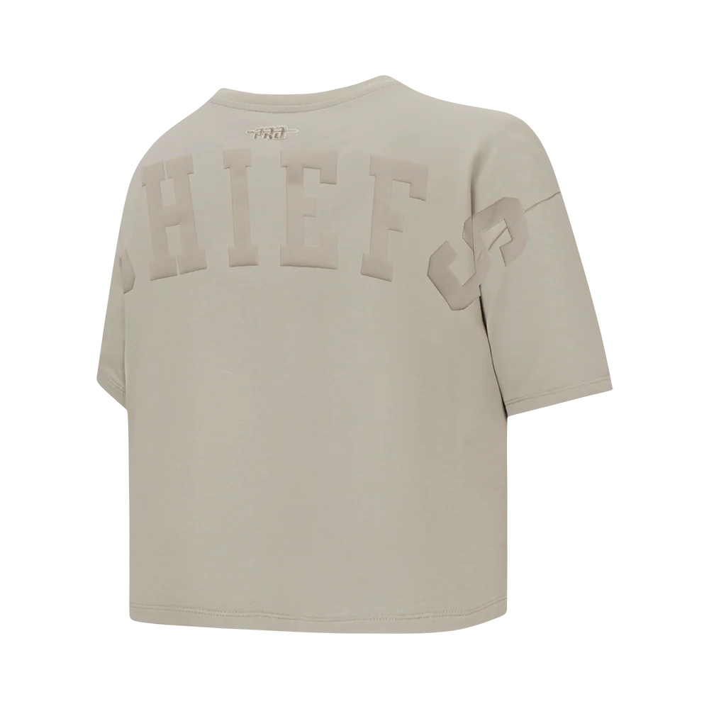 NFL KANSAS CITY CHIEFS WINGSPAN WOMEN'S SJ BOXY TEE (TAUPE) - Image 6