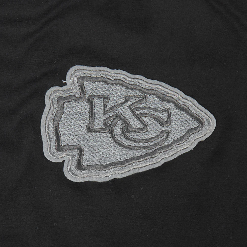 NFL KANSAS CITY CHIEFS REVERSE FRENCH TERRY WOMEN'S SINGLE JERSEY BOXY TEE (BLACK) - Image 5