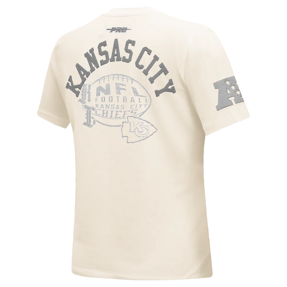 NFL KANSAS CITY CHIEFS STREET TEAM WOMEN'S SJ SLIM FIT TEE (EGGSHELL) - Image 4