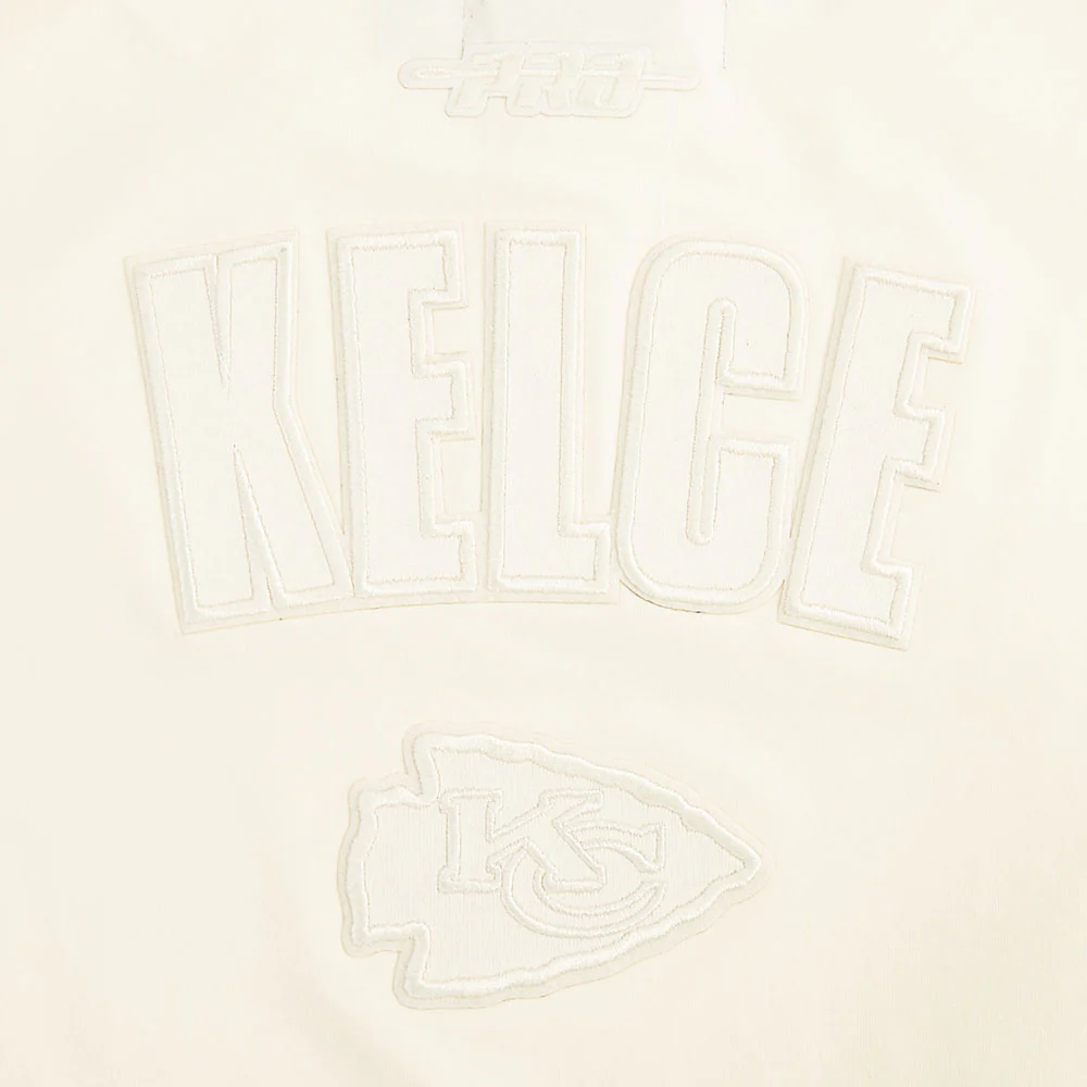 NFL KANSAS CITY CHIEFS TRAVIS KELCE #87 NEUTRAL WOMEN'S SJ BOXY TEE (EGGSHELL) - Image 6