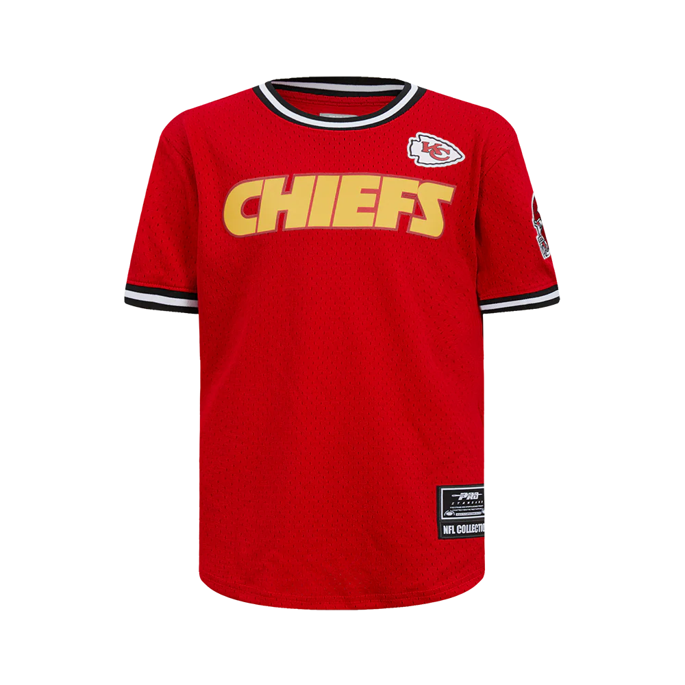 NFL KANSAS CITY CHIEFS CLASSIC BIG BOYS SHORT SLEEVE MESH TEE (RED/BLACK) - Image 3