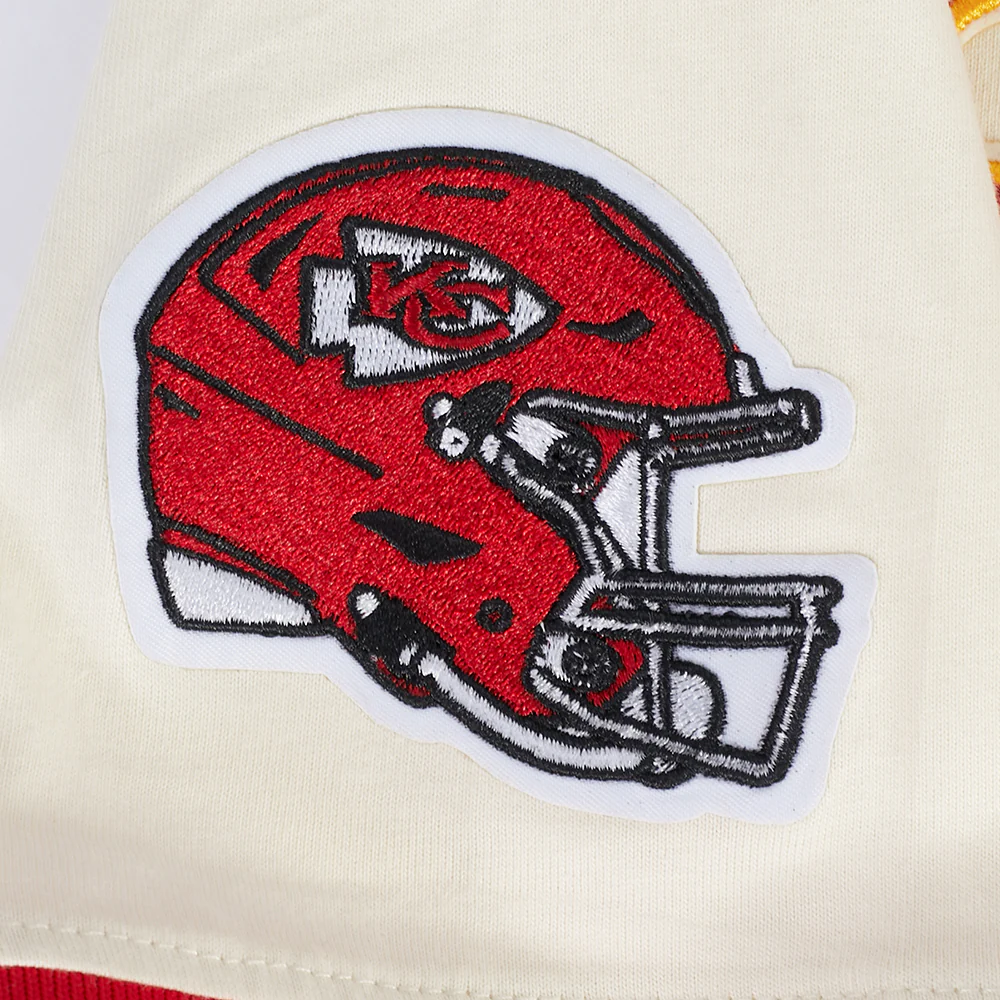 NFL KANSAS CITY CHIEFS RETRO CLASSIC BIG BOY'S SS STRIPED RIB TEE (EGGSHELL/ RED) - Image 8
