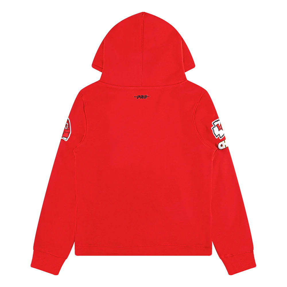 NFL KANSAS CITY CHIEFS CLASSIC BIG BOYS FLEECE PULLOVER HOODIE (RED) - Image 4