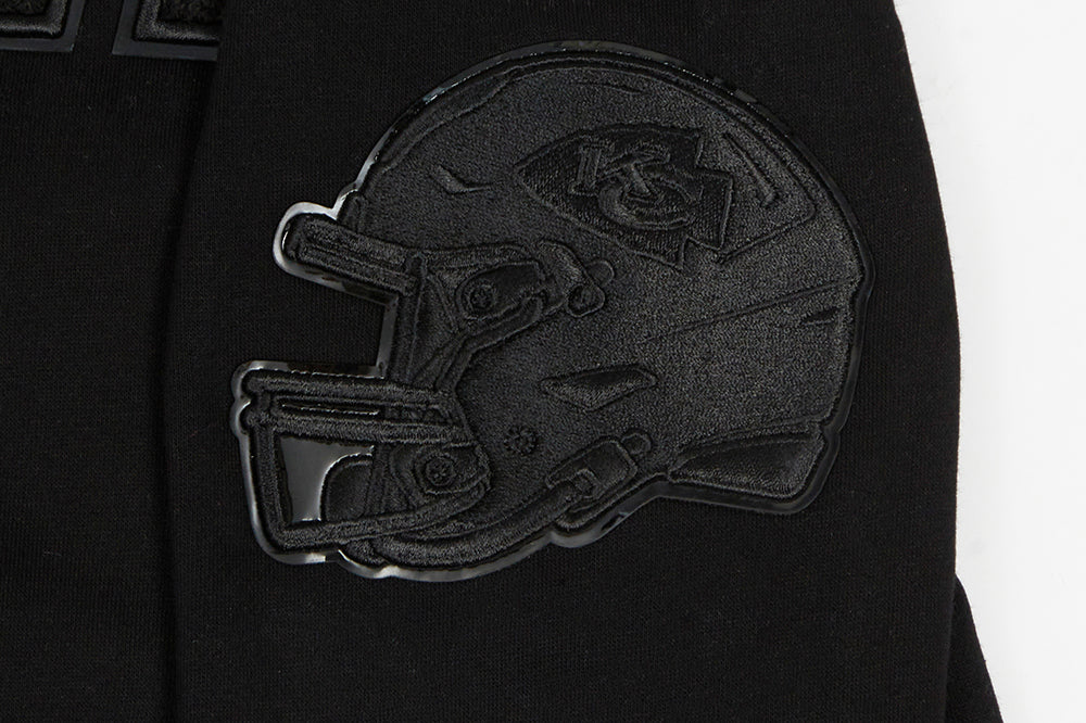 NFL KANSAS CITY CHIEFS TRIPLE BLACK BIG BOYS FLEECE PULLOVER HOODIE (BLACK) - Image 14