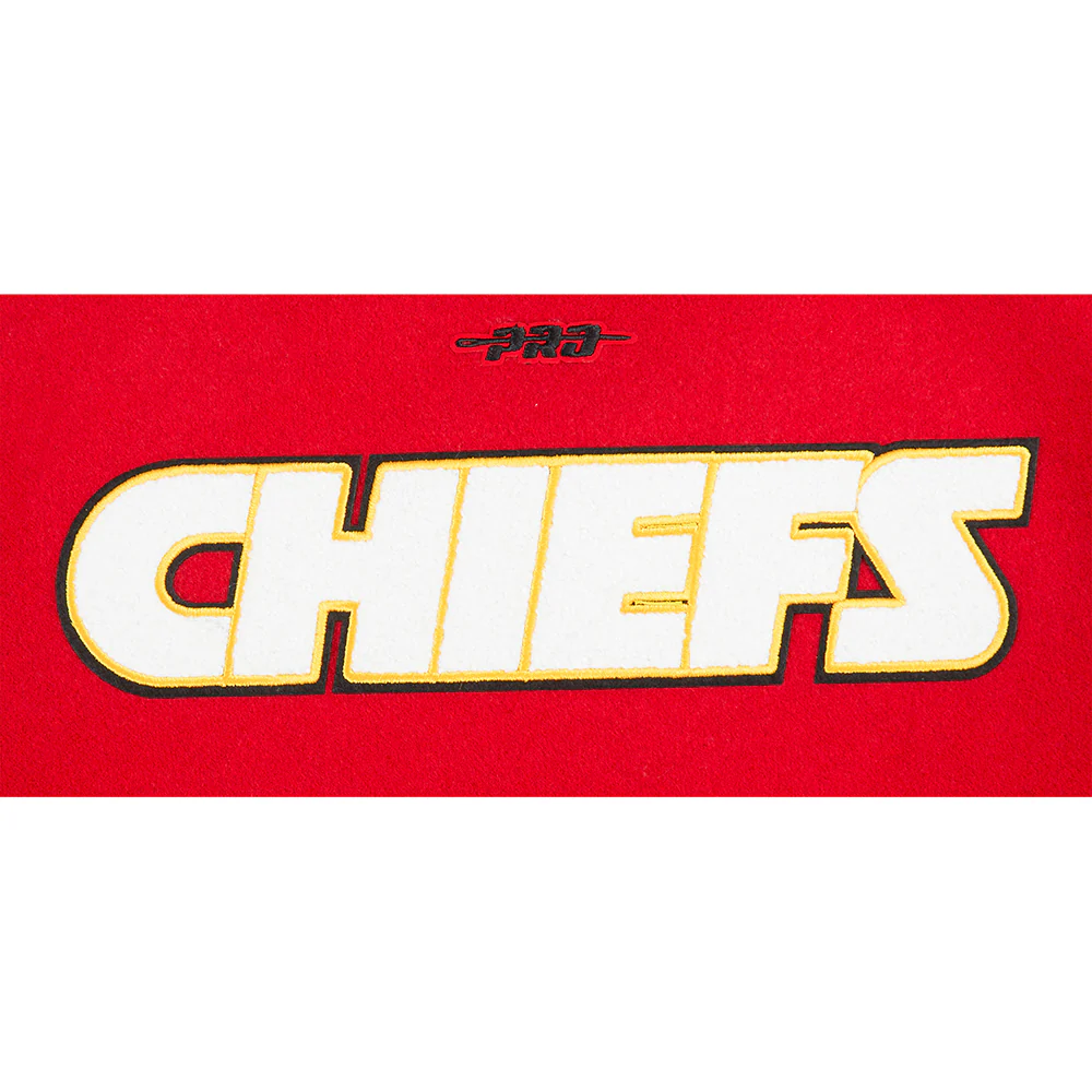NFL KANSAS CITY CHIEFS CLASSIC BIG BOYS WOOL VARSITY JACKET (RED/WHITE) - Image 5