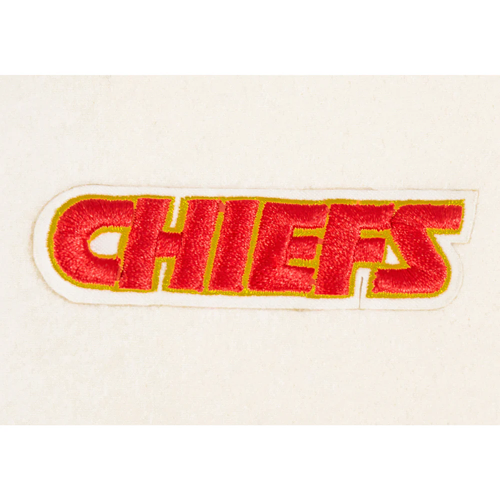 NFL KANSAS CITY CHIEFS RETRO CLASSIC BIG BOYS RIB WOOL VARSITY JACKET (EGGSHELL/ RED) - Image 16
