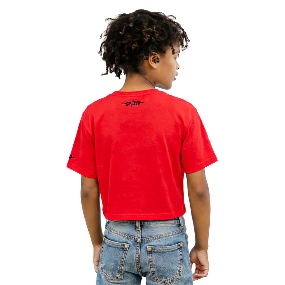 NFL KANSAS CITY CHIEFS RETRO CLASSIC BIG GIRLS SHORT SLEEVE BOXY TEE (RED) - Image 2