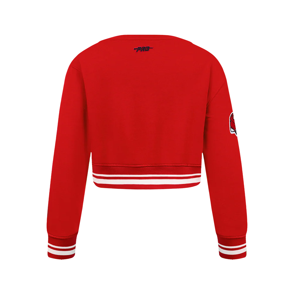 NFL KANSAS CITY CHIEFS RETRO CLASSIC BIG GIRLS RIB FLEECE CREWNECK (RED) - Image 3