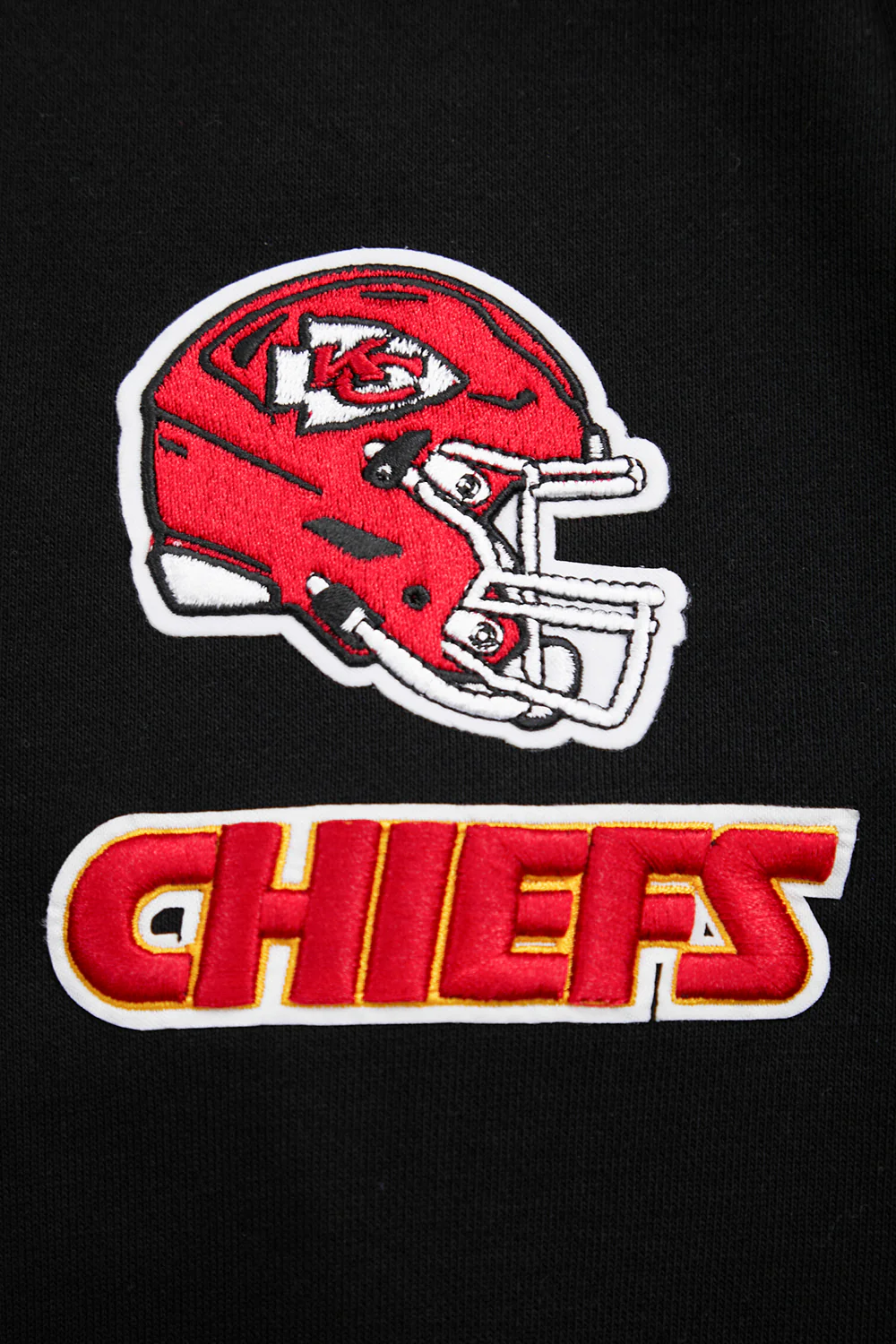 NFL KANSAS CITY CHIEFS CLASSIC WOMEN'S FLEECE CROPPED PULLOVER HOODIE (BLACK) - Image 7
