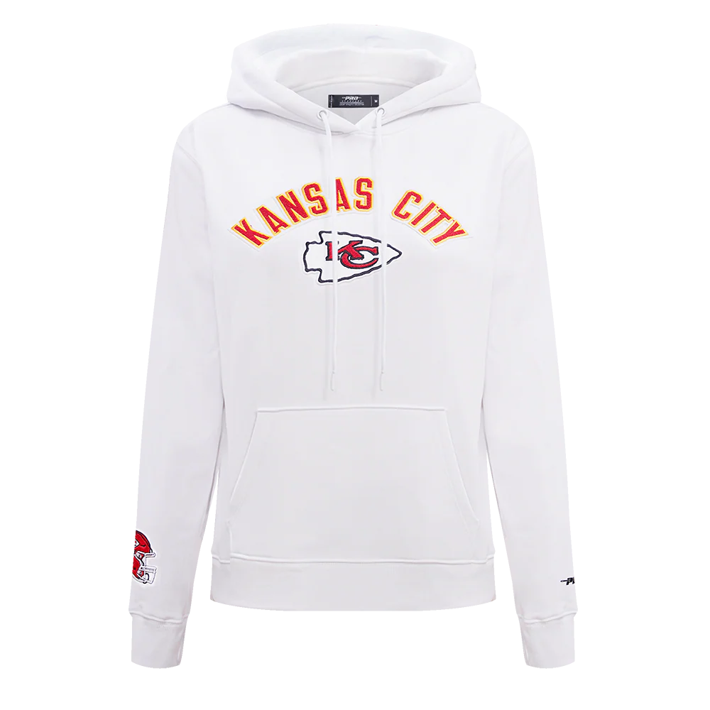 NFL KANSAS CITY CHIEFS CLASSIC WOMEN'S FLC PO HOODIE (WHITE)