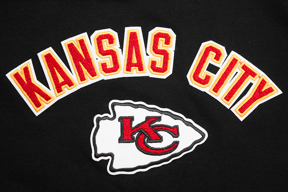 NFL KANSAS CITY CHIEFS CLASSIC WOMEN'S FLEECE CREWNECK (BLACK) - Image 5