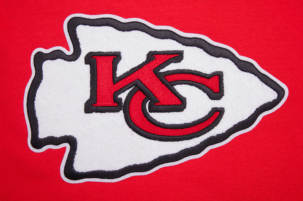 NFL KANSAS CITY CHIEFS RETRO CLASSIC WOMEN'S RIB CROPPED PULLOVER HOODIE (RED) - Image 6
