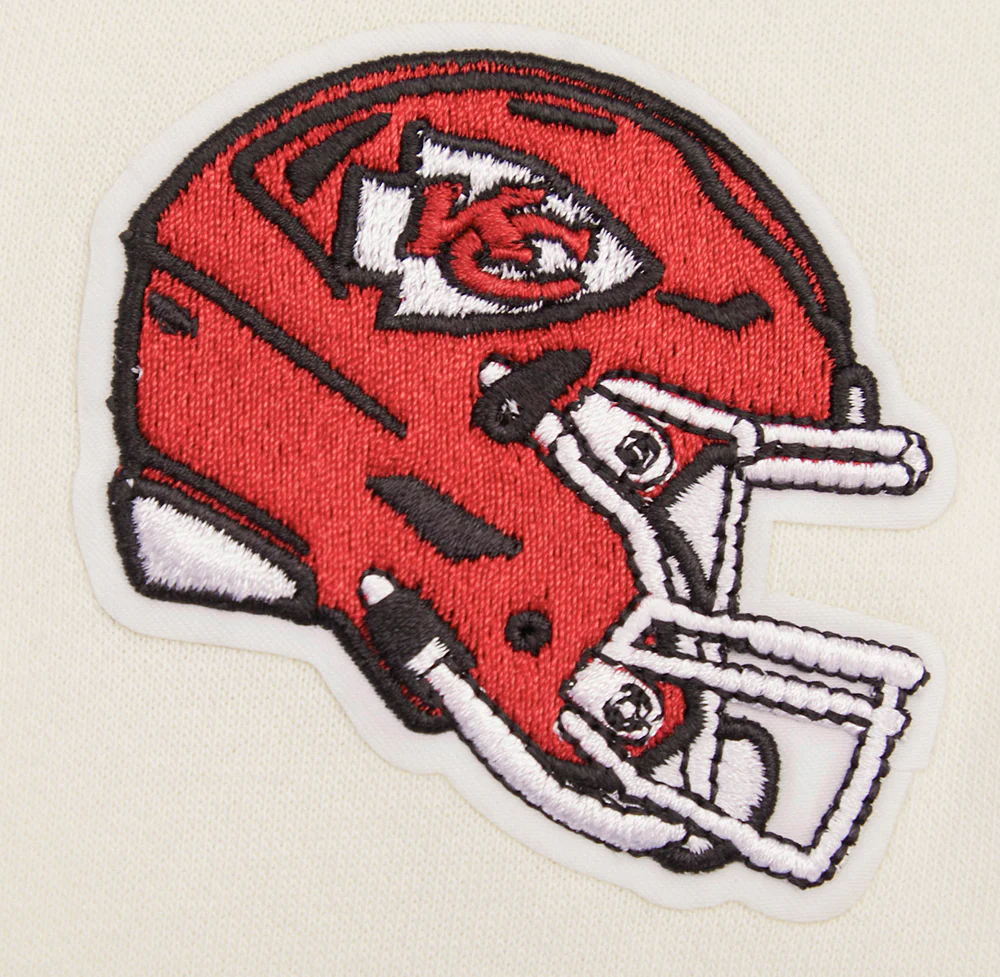 NFL KANSAS CITY CHIEFS RETRO CLASSIC WOMEN'S RIB CREWNECK (EGGSHELL/ RED) - Image 6
