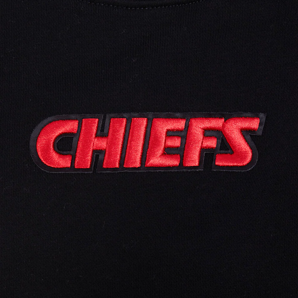 NFL KANSAS CITY CHIEFS WINGSPAN WOMEN'S FLC CREWNECK (BLACK) - Image 6