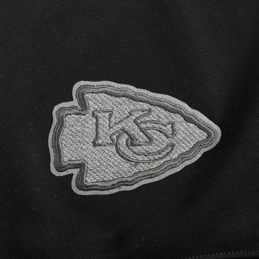 NFL KANSAS CITY CHIEFS REVERSE FRENCH TERRY WOMEN'S FLEECE CREWNECK (BLACK) - Image 6