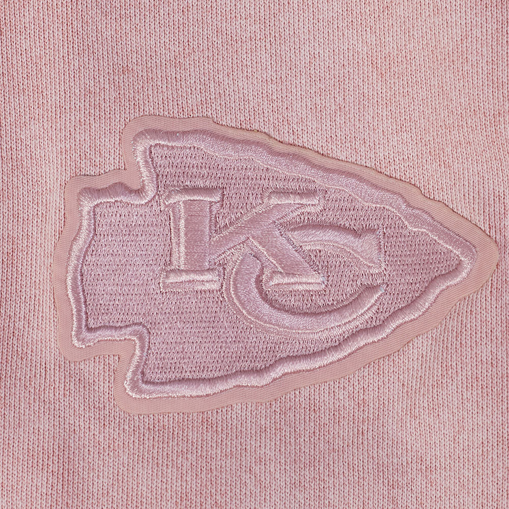 NFL KANSAS CITY CHIEFS WASHED CLASSIC WOMEN'S ENZYME WASH FT CREWNECK (WASHED MAUVE) - Image 9