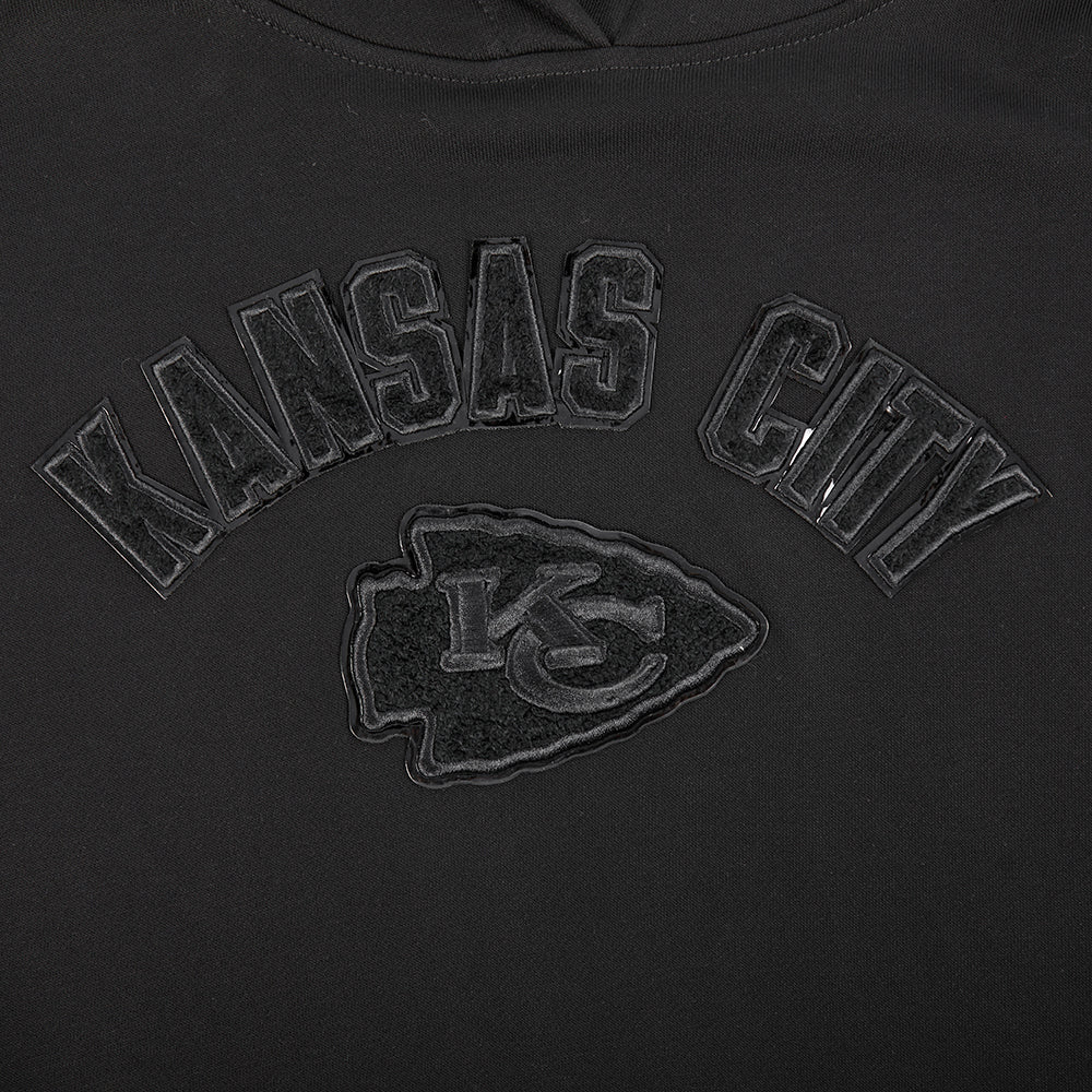 NFL KANSAS CITY CHIEFS TRIPLE BLACK WOMEN'S FLC PO HOODIE (TRIPLE BLACK WOMEN'S) - Image 5
