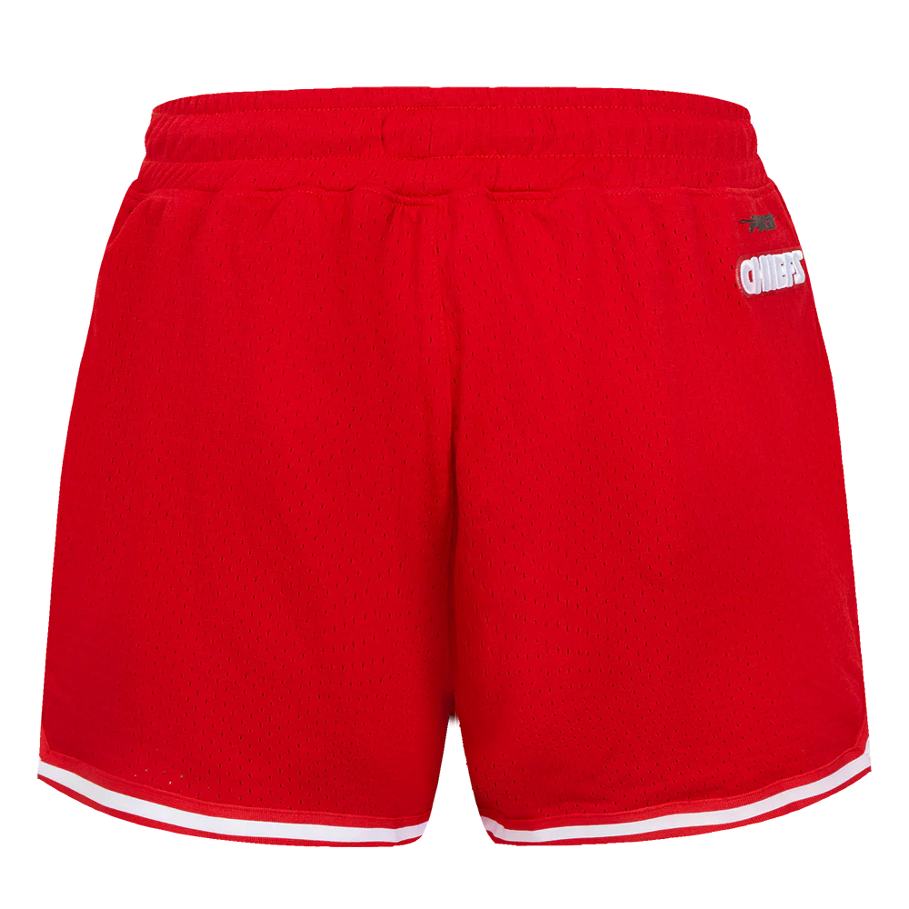 NFL KANSAS CITY CHIEFS SCRIPT TAIL WOMEN'S MESH TAPE SHORT (RED) - Image 4