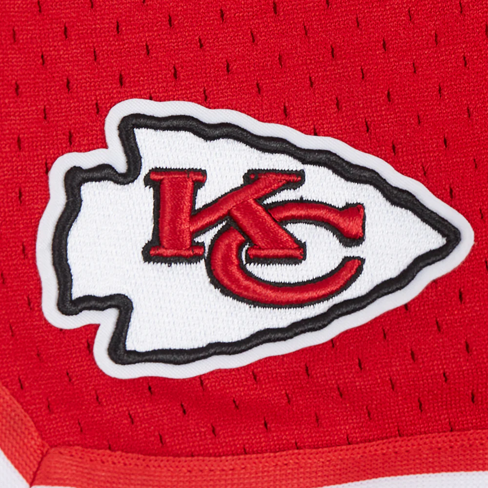 NFL KANSAS CITY CHIEFS SCRIPT TAIL WOMEN'S MESH TAPE SHORT (RED) - Image 5