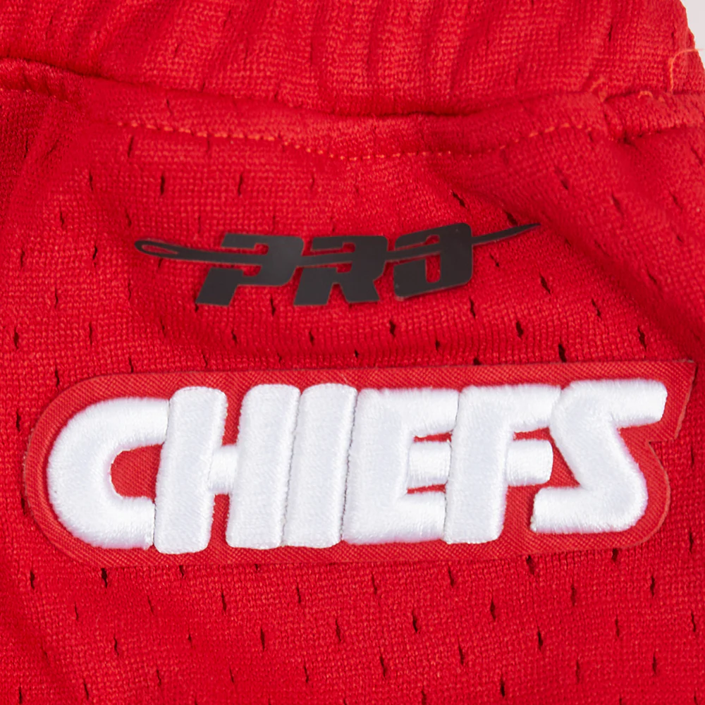 NFL KANSAS CITY CHIEFS SCRIPT TAIL WOMEN'S MESH TAPE SHORT (RED) - Image 6